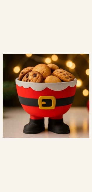 Porta-biscoitos Papai Noel