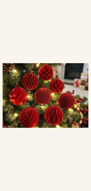 Kit com 8 Bolas de Natal